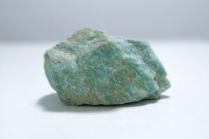 The picture shows amazonite - a stone used in magic.