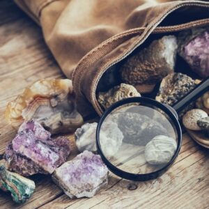 The picture shows some stones used in Wiccan love spells.