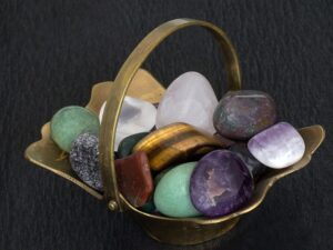 The photo shows some magic stones.